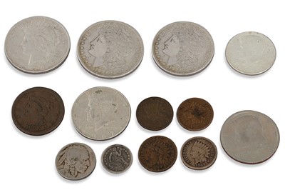Lot 338 - 12 x AMERICAN COINS; 2 x $1 1921 & 23, 3 x...