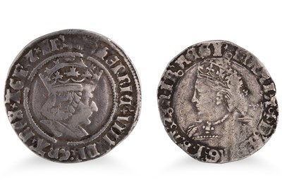Lot 340 - A 1553/4 QUEEN MARY SILVER GROAT  NF & an...