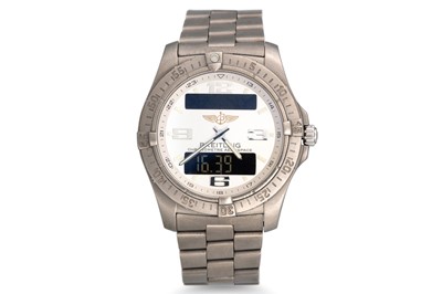 Lot 357 - A GENT'S TITANIUM BREITLING AEROSPACE...