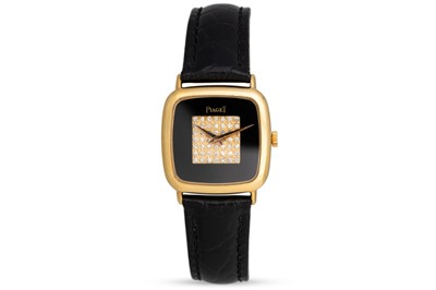 Lot 361 - A LADY'S 18CT GOLD PIAGET WRIST WATCH, diamond...