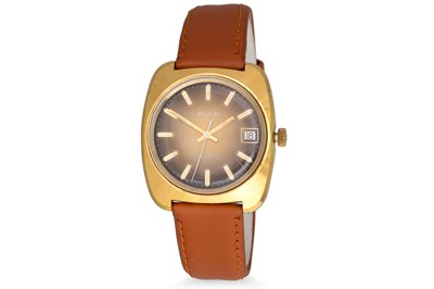 Lot 272 - A GENT'S VINTAGE AVIA GOLD PLATED WRISTWATCH,...