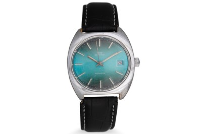 Lot 330 - A GENT'S VINTAGE GLYCINE WRISTWATCH, blue face,...