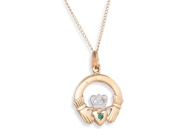 Lot 86 - A PAIR OF 9CT GOLD CLADDAGH EARRINGS, matching...