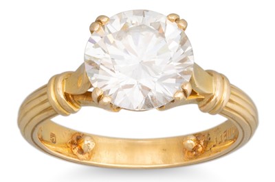Lot 278 - A FINE DIAMOND SOLITAIRE RING, by Theo Fennell,...