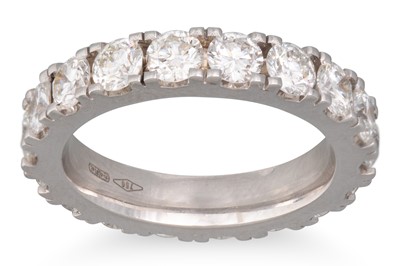 Lot 209 - A DIAMOND FULL BANDED ETERNITY RING, the...