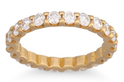 Lot 235 - A DIAMOND FULL BANDED ETERNITY RING, the...