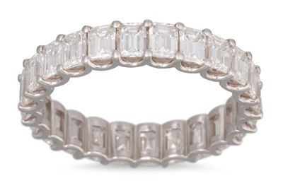 Lot 270 - A DIAMOND FULL BANDED ETERNITY RING, set with...