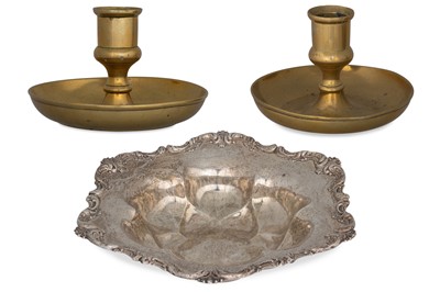 Lot 408 - AN ANTIQUE USA STERLING SILVER (.925) SHAPED...