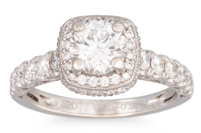 Lot 283 - A DIAMOND RING, the brilliant cut diamond to...