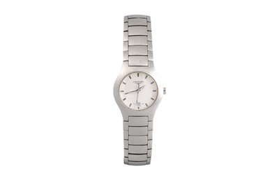 Lot 171 - A LADY'S LONGINES STAINLESS STEEL WRIST WATCH,...