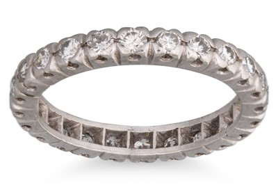 Lot 297 - A DIAMOND FULL BANDED ETERNITY RING, the...