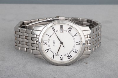 Lot 292 - A GENT'S 'ROTARY' DOLPHIN STANDARD STAINLESS...