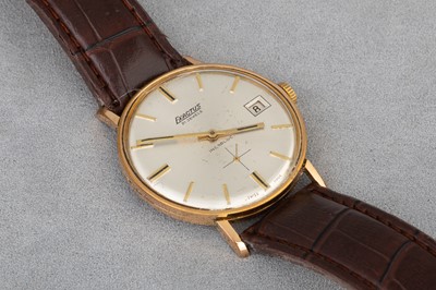 Lot 294 - A GENT'S VINTAGE 'EXACTUS' GOLD PLATED...