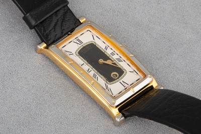 Lot 301 - A LADY'S SEIKO TANK WRISTWATCH, two-tone face...