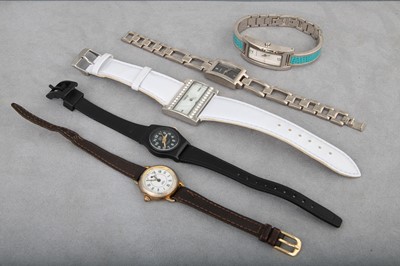 Lot 306 - A COLLECTION OF FIVE LADY'S WATCHES, to...