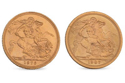Lot 358 - TWO FULL GOLD SOVEREIGNS, QEII 1967 & 1976,...