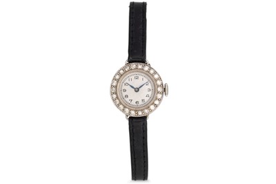 Lot 367 - A VINTAGE LADIES DIAMOND SET COCKTAIL WATCH,...