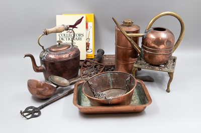Lot 228 - A COLLECTION OF ANTIQUE COPPER KETTLES