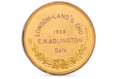 Lot 379 - A 1928 9CT GOLD MEDAL, motor cycle club of...