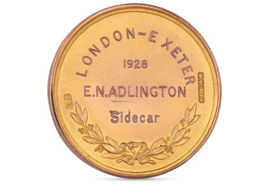 Lot 380 - A 1928 9CT GOLD MEDAL, motor cycle club of...