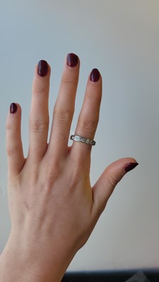 Lot 112 - A DIAMOND HALF ETERNITY RING, mounted in 18ct...