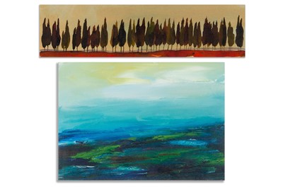 Lot 234 - ABSTRACT SEASCAPE, oil on canvas, Gorey frame...