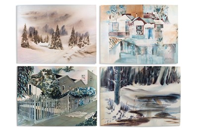Lot 235 - JOHN O'BRIEN (IRISH 20TH CENTURY), Winter...