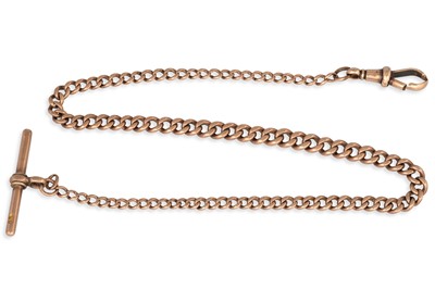 Lot 62 - A 9CT YELLOW GOLD SMALL GRADUATED CURB LINK...