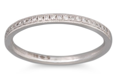 Lot 90 - A DIAMOND SET HALF ETERNITY RING, mounted in...