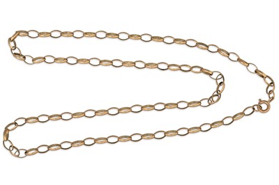 Lot 145 - A 9CT GOLD CHAIN, together with a 9ct ring...