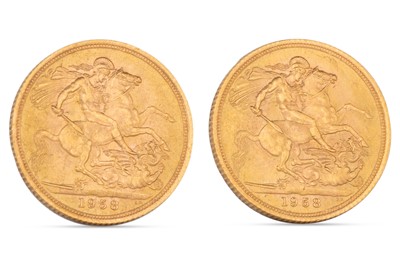 Lot 390 - TWO QEII 1958 FULL GOLD SOVEREIGNS ENGLISH...