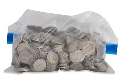 Lot 392 - A BAG OF 400 IRISH 6 d COINS, plus 60 x 3d all...