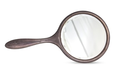 Lot 435 - A SILVER HAND HELD MIRROR, a silver sovereign...