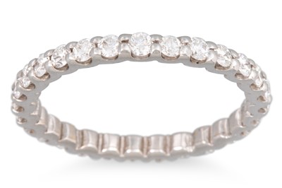 Lot 218 - A DIAMOND FULL BANDED ETERNITY RING, the...