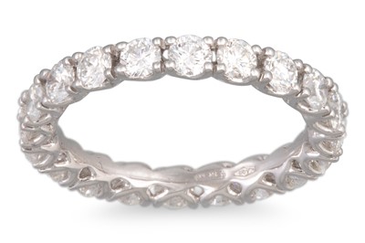 Lot 219 - A DIAMOND FULL BANDED ETERNITY RING, the...