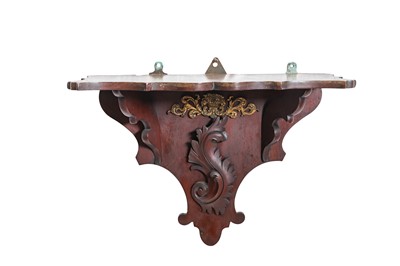 Lot 184 - A LATE 19TH CENTURY MAHOGONY WALL BRACKET,...