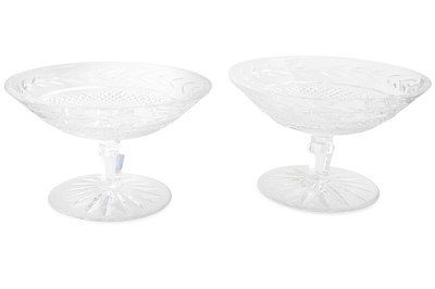 Lot 399 - A PAIR OF WATERFORD VINTAGE STEMMED COMPORTS