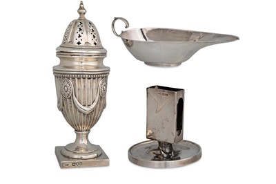 Lot 422 - A LATE VICTORIAN NEO CLASSICAL SUGAR SHAKER,...