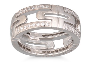 Lot 341 - A BULGARI DIAMOND SET OPENWORK BAND RING,...
