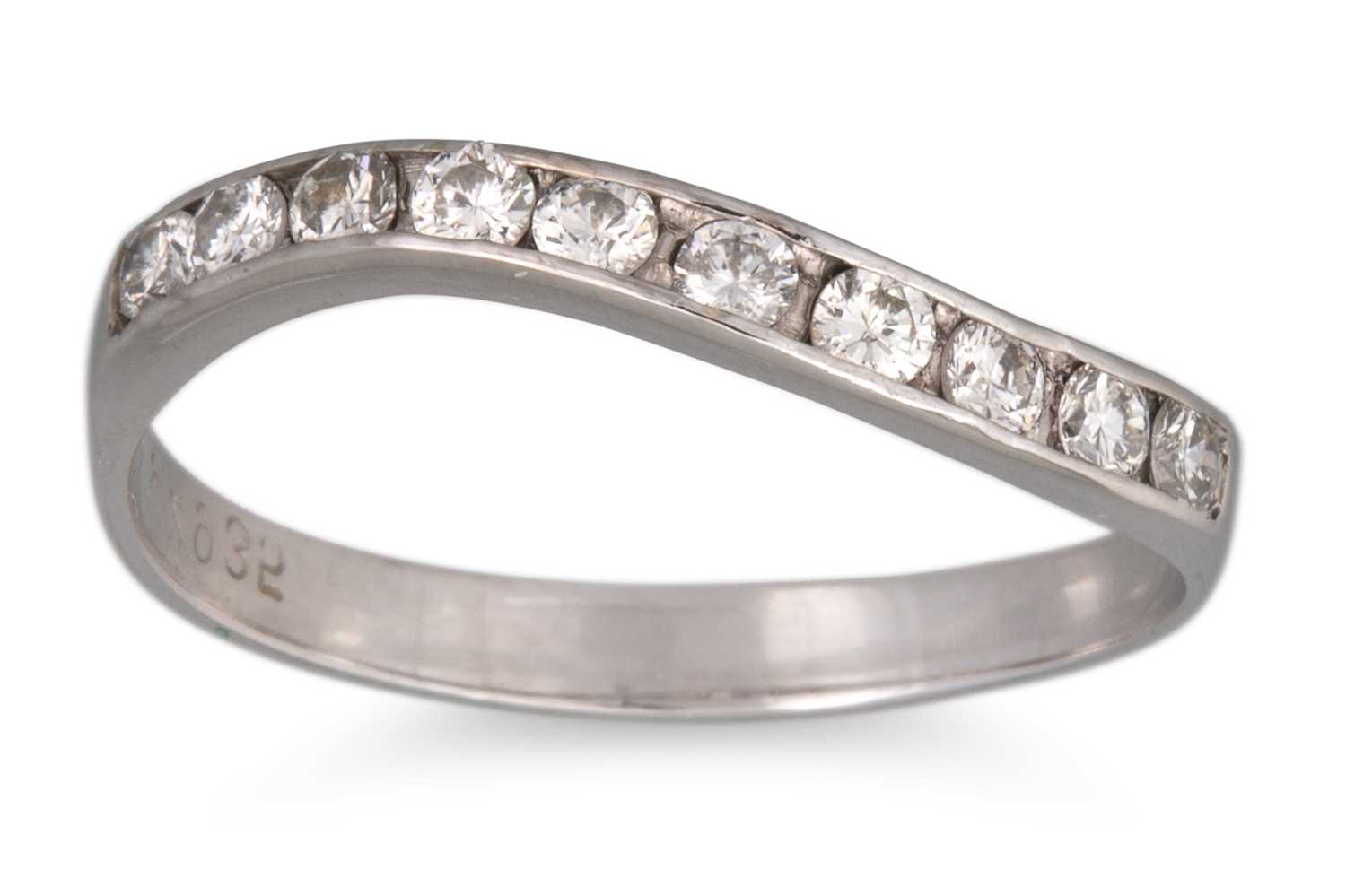 Lot 79 - A DIAMOND SET HALF ETERNITY RING. Estimated:...
