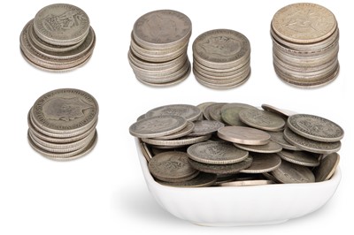 Lot 372 - A 1000 G. BAG OF ENGLISH SILVER COINS, mainly...