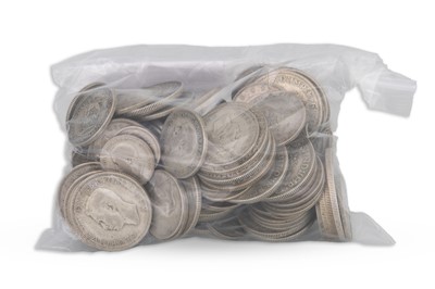 Lot 373 - A 950 G BAG OF ENGLISH SILVER COINS, mainly...