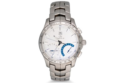Lot 399 - A GENT'S STAINLESS STEEL TAG HEUER LINK...