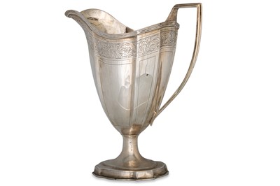 Lot 475 - AN EDWARDIAN GEORGIAN STYLE SILVER HELMET...