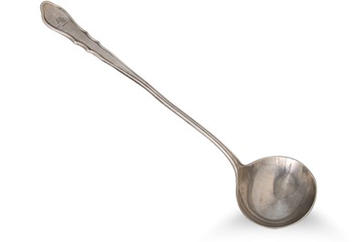 Lot 478 - A GEORGE V SILVER LONG HANDLED SOUP LADLE,...