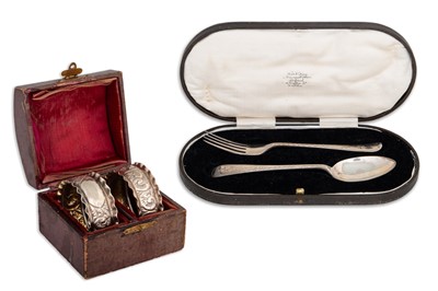 Lot 483 - A SILVER FORK & SPOON, Sheffield 1924, made by...