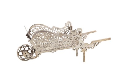 Lot 541 - A MODERN SILVER HALLMARKED NOVELTY WHEELBARROW,...