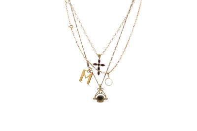 Lot 304 - A COLLECTION OF GOLD ITEMS, comprising three...