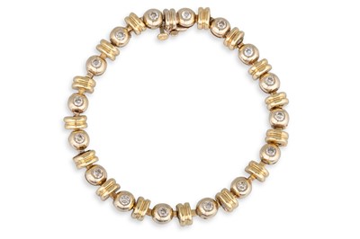 Lot 326 - A DIAMOND SET BRACELET, mounted in 14ct yellow...