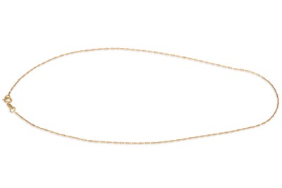 Lot 332 - AN 18CT YELLOW GOLD FANCY LINK NECKLACE, 2.2 g....